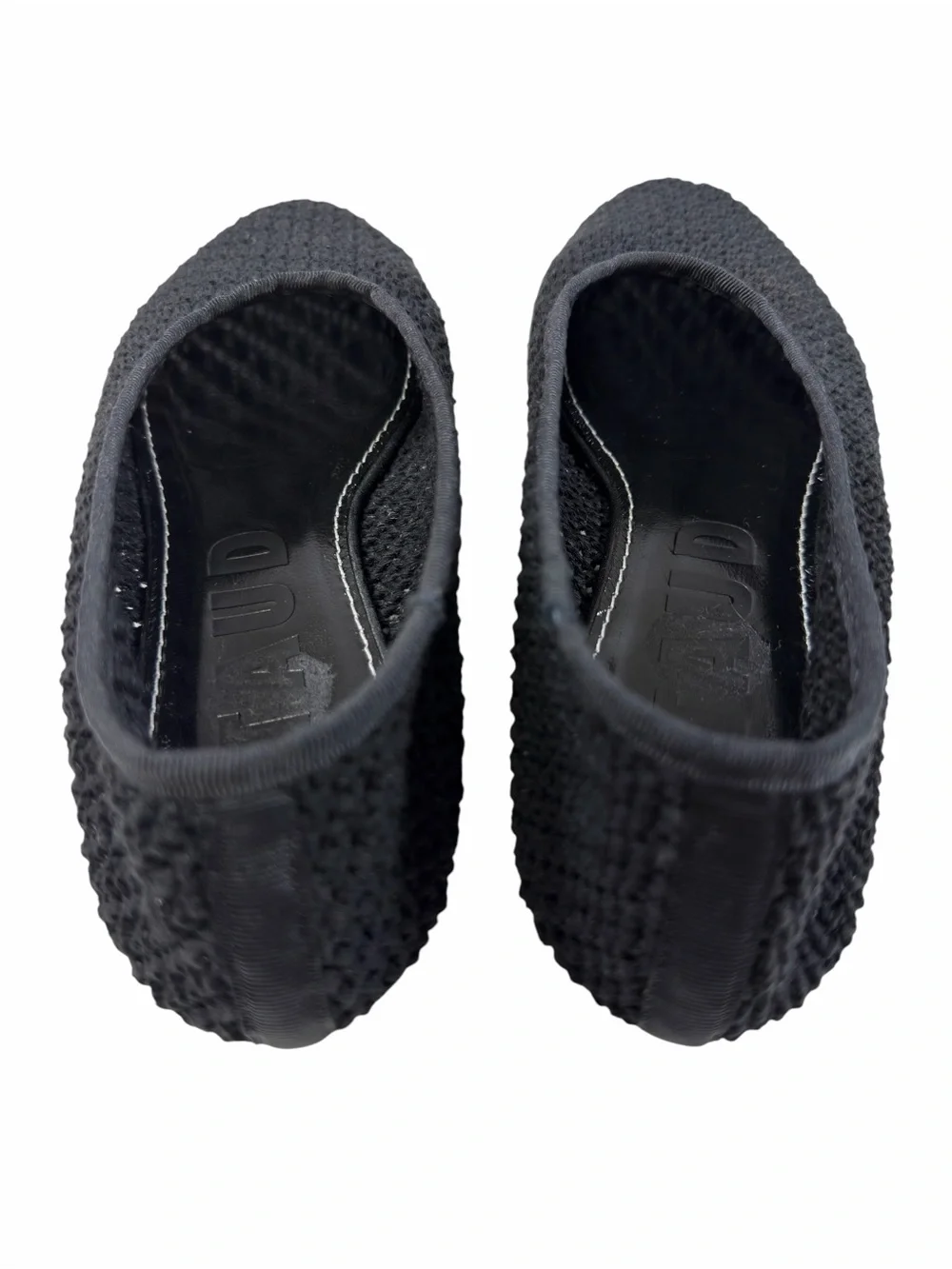 NWOB Staud Alba Black Crochet Ballet Flat Shoes Women’s Size 38/ US 8